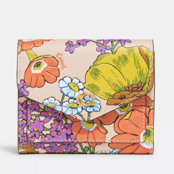 COACH WYN Small Wallet with Floral Print AUTHENTIC - Picture 1 of 7